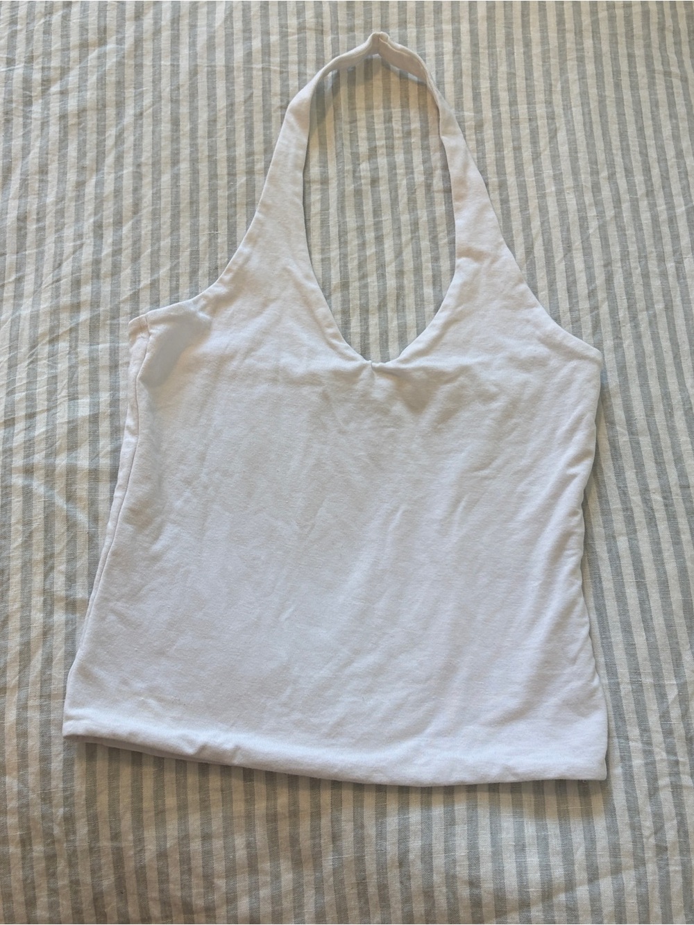 Cotton On White Halter Tank Top - Simple Scoop Neck